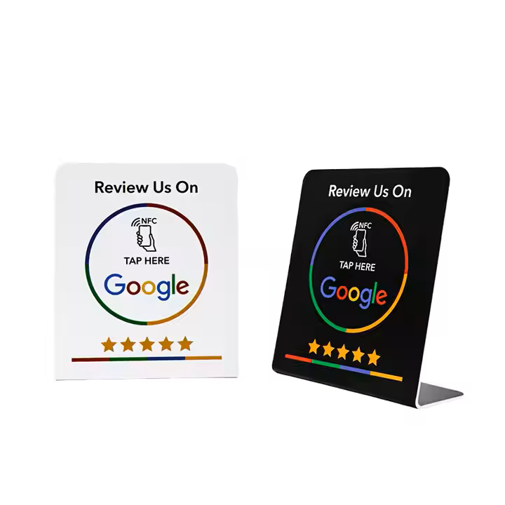 NFC Google Review Card with Stand